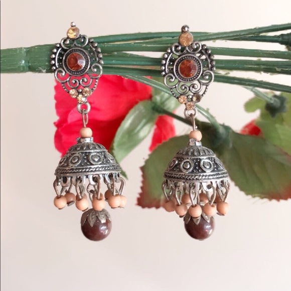 Jewelry - Tibetan silver Indian style jhumki earrings Jewelry - Tibetan silver Indian style jhumki earrings